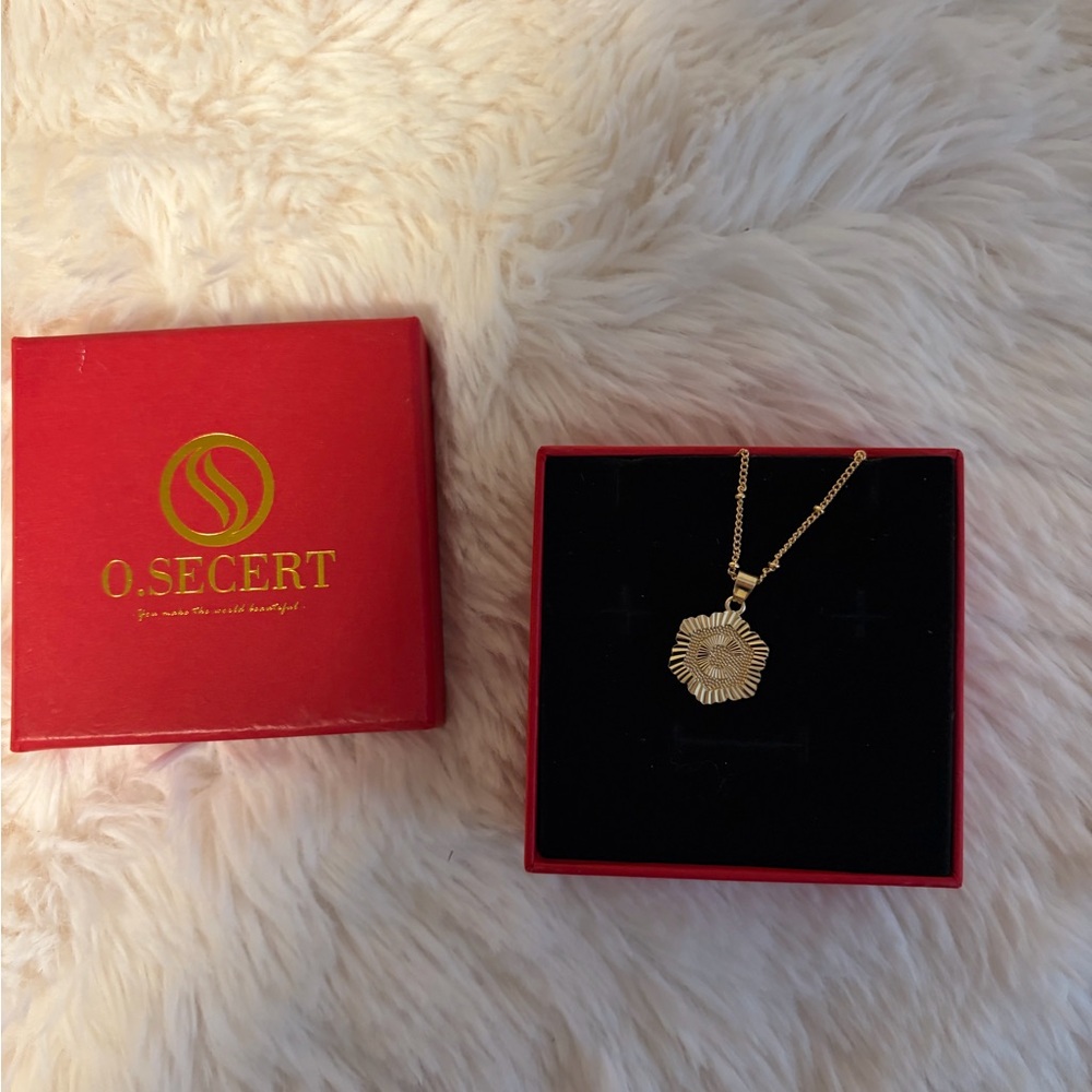 Gold Sunburst Pendant Necklace - Women's Jewelry